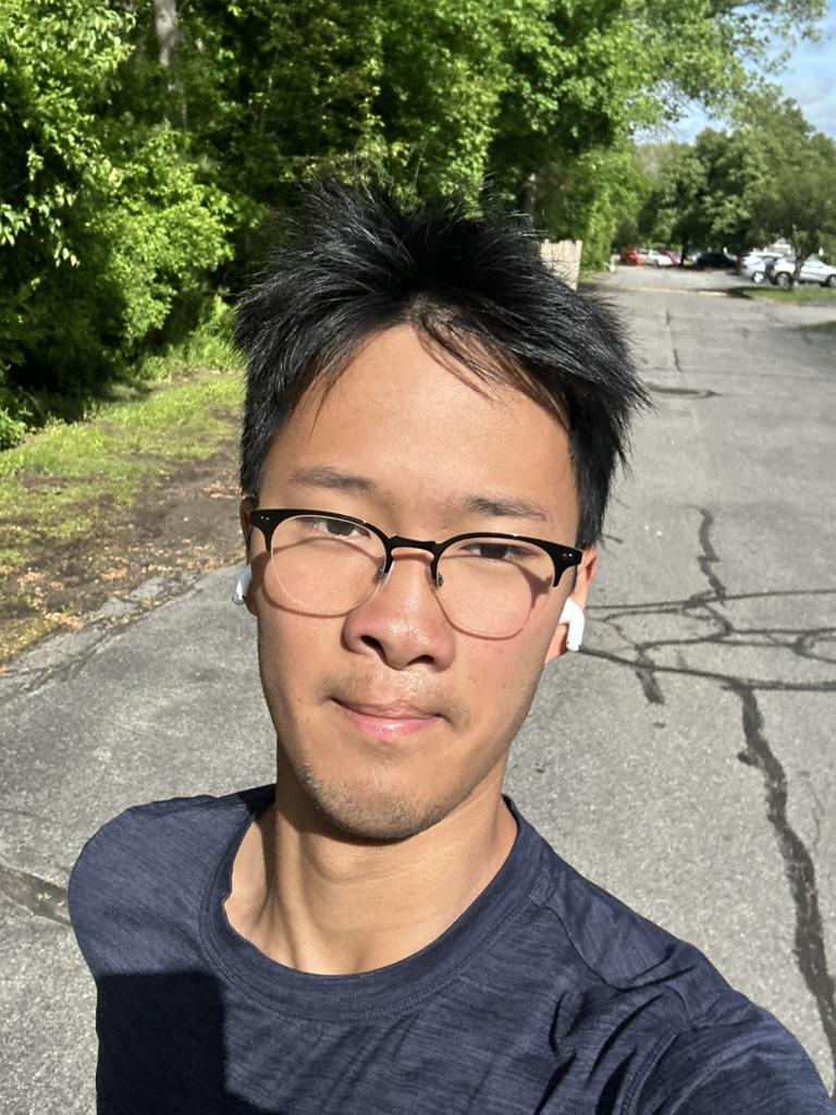 Kai Holland outside on a sunny run